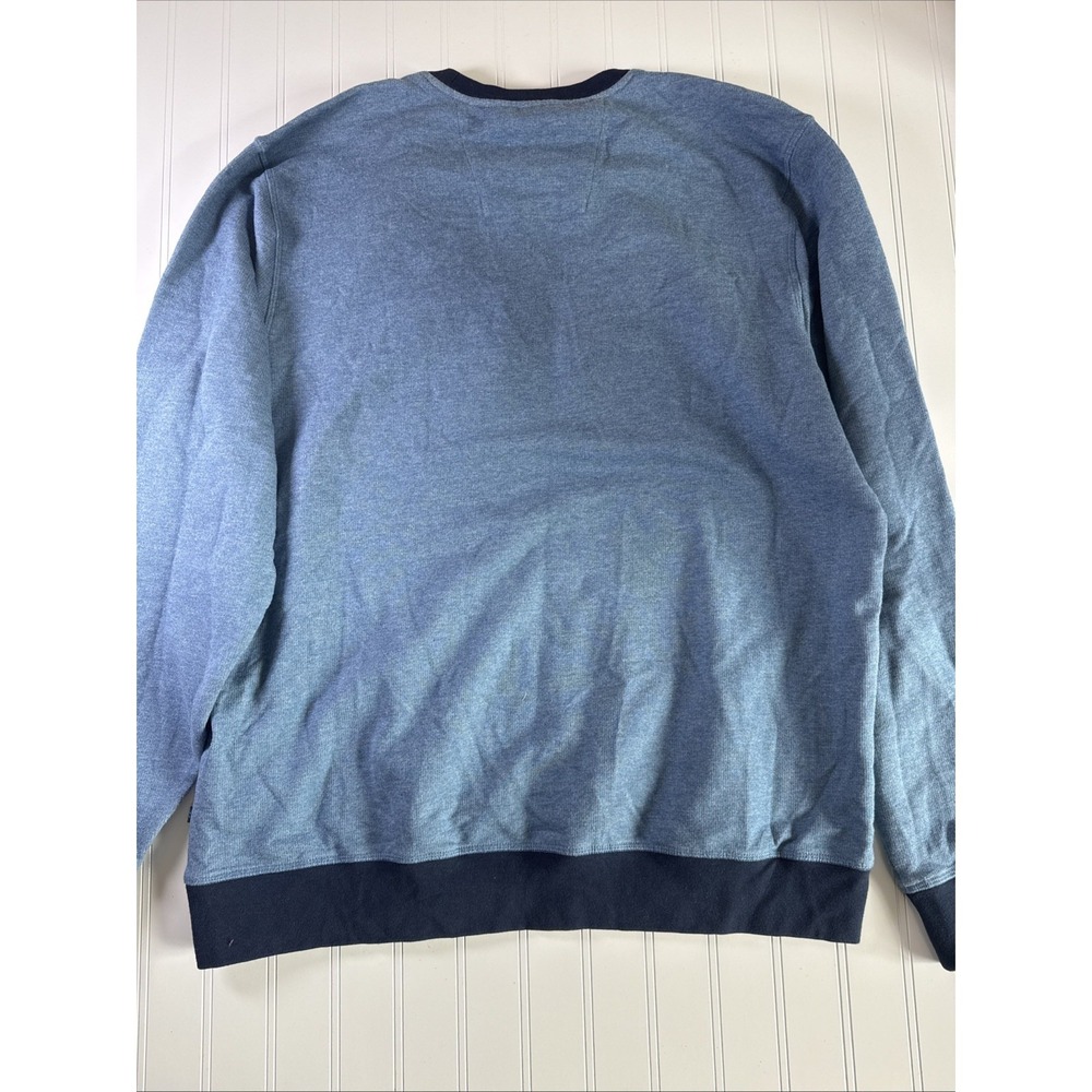 New Mens Nautica Blue Sail Logo Print Blue French‎ Terry Sweatshirt Pullover L - Picture 6 of 6